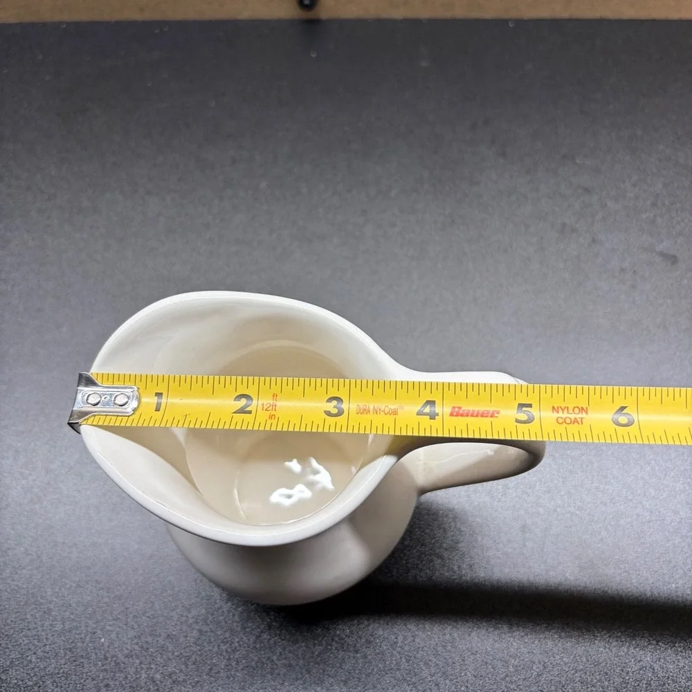 Vintage Small White Ceramic Creamer or any liquid Pitcher 4 1/2